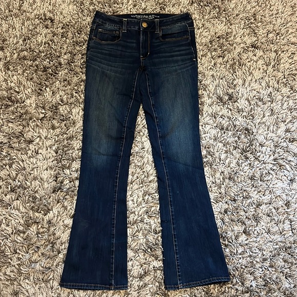 American Eagle Outfitters Denim - AE Next Level High-Waisted Skinny Kick Jean Deep Sea Blue